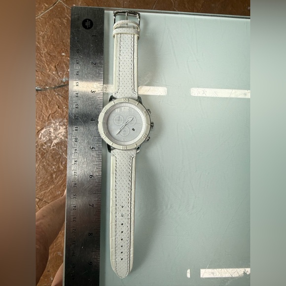 Citizen Eco Drive Watch Unisex 46mm White Chronograph H504-S085853 Date READ - Picture 6 of 9